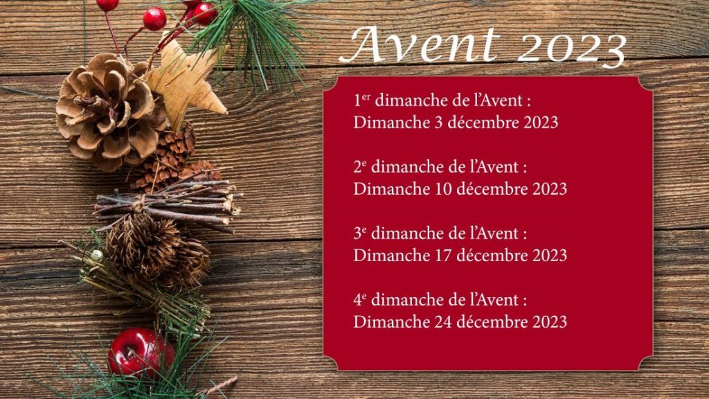 dates dimanches avent